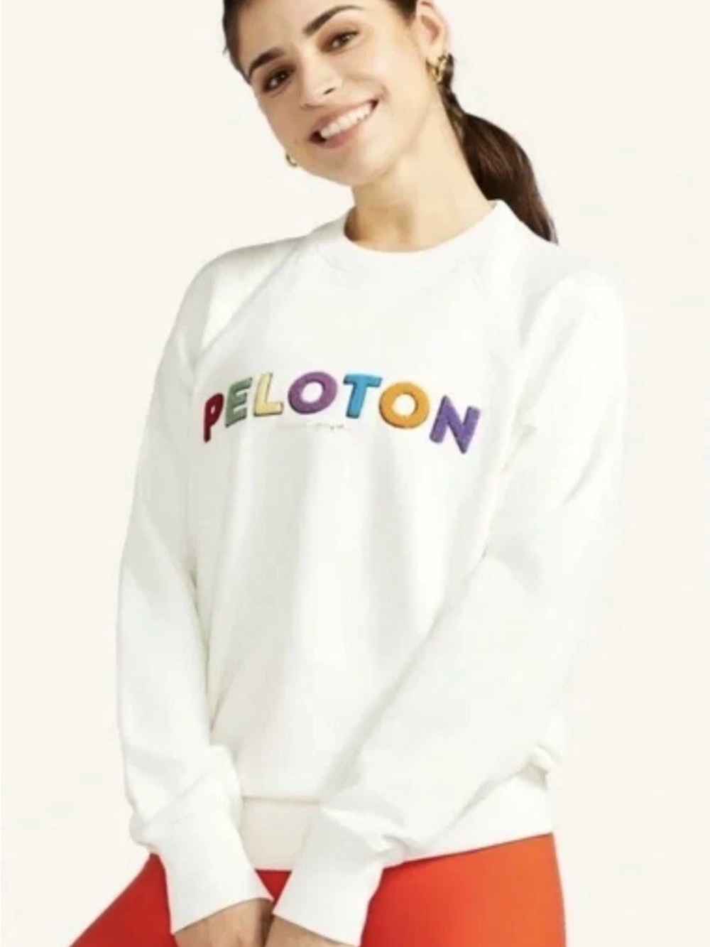 Peloton x Spiritual Gangster White Crewneck Sweatshirt - Size M